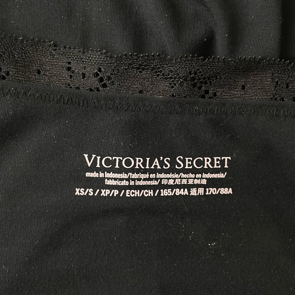 Victoria's Secret Women’s Modal Black Lace-Trim Tie Waist Short Robe Size XS/S - Picture 5 of 6